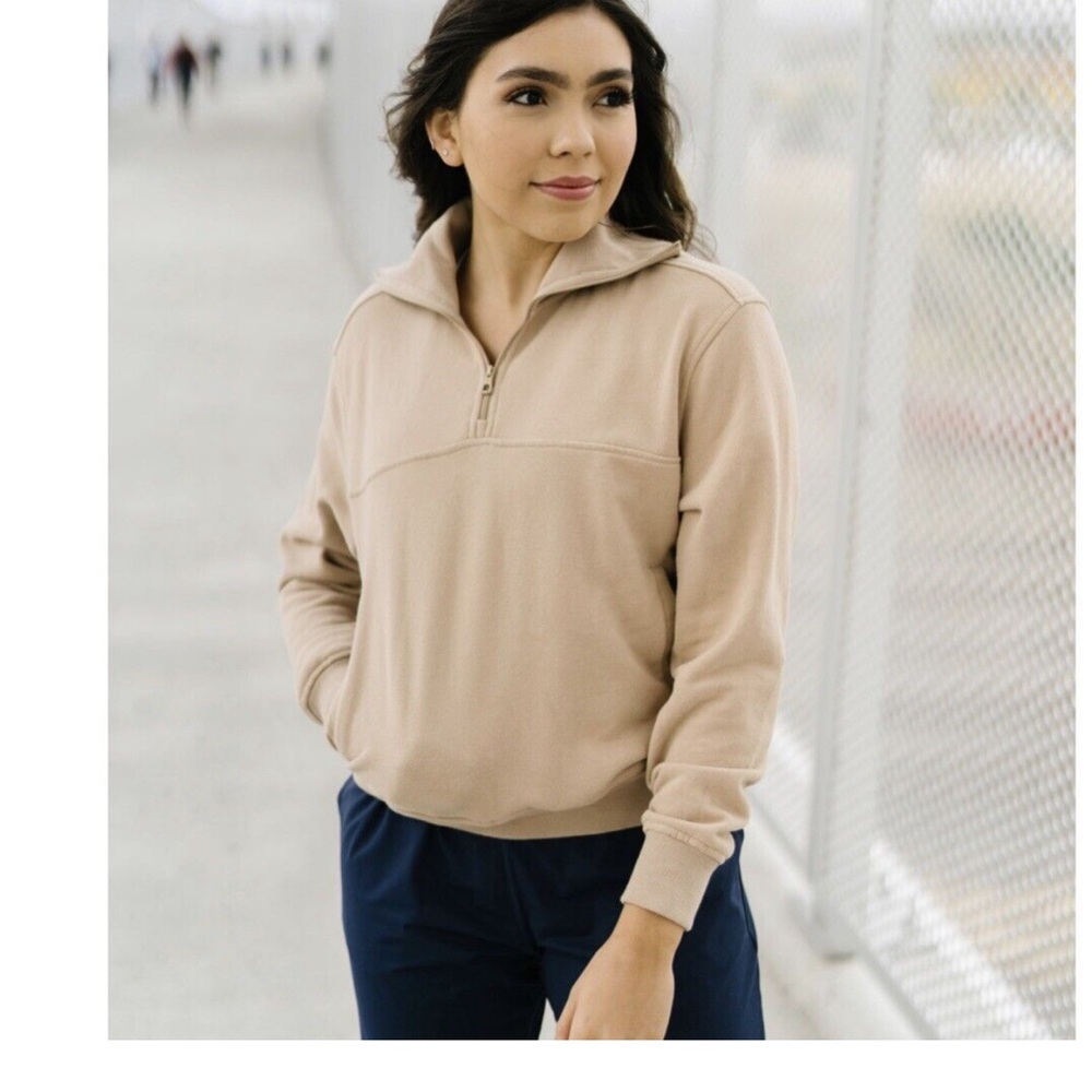 Zyia 1/4 Zip Women’s Cowl Pocket Pullover Jacket size L